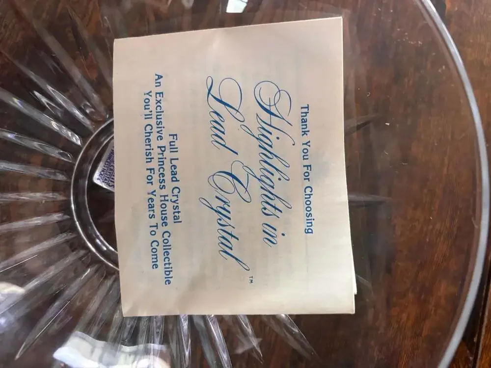 Princess House Highlights Lead Crystal Serving Bowl No. 861